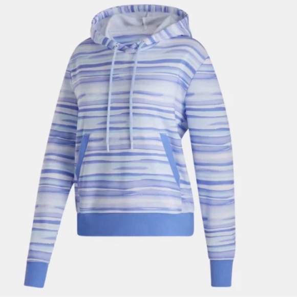 FootJoy Tops - Ladies Footjoy L/S Watercolor Pullover Hoodie Striped Purple Lilac Medium‎ FJ